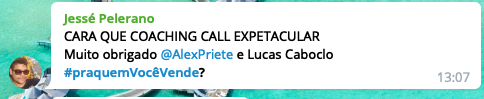 Depoimento de aluno