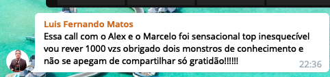 Depoimento de aluno