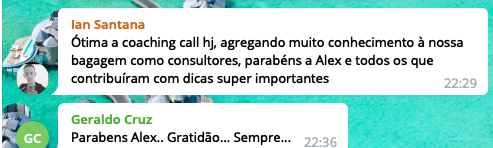 Depoimento de aluno