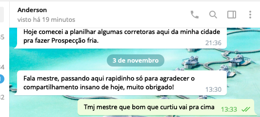 Conversa com aluno